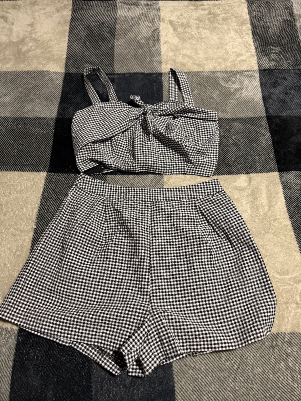 💙 Two Piece Gingham Set